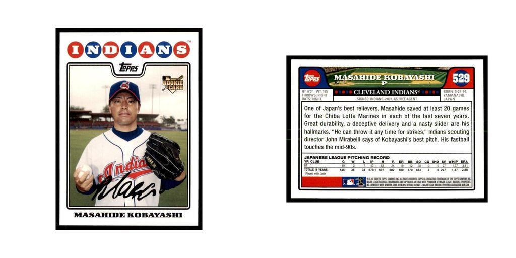 Masahide Kobayashi 2008 Topps #529 Baseball Cards Baseball Card NM