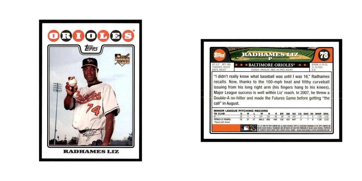 Radhames Liz 2008 Topps #78 Baseball Cards Baseball Card NM