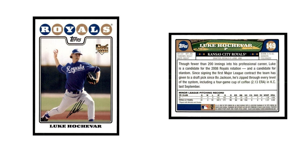 Luke Hochevar 2008 Topps #149 Baseball Cards Baseball Card NM