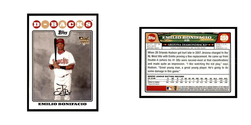 Emilio Bonifacio 2008 Topps #259 Baseball Cards Baseball Card NM