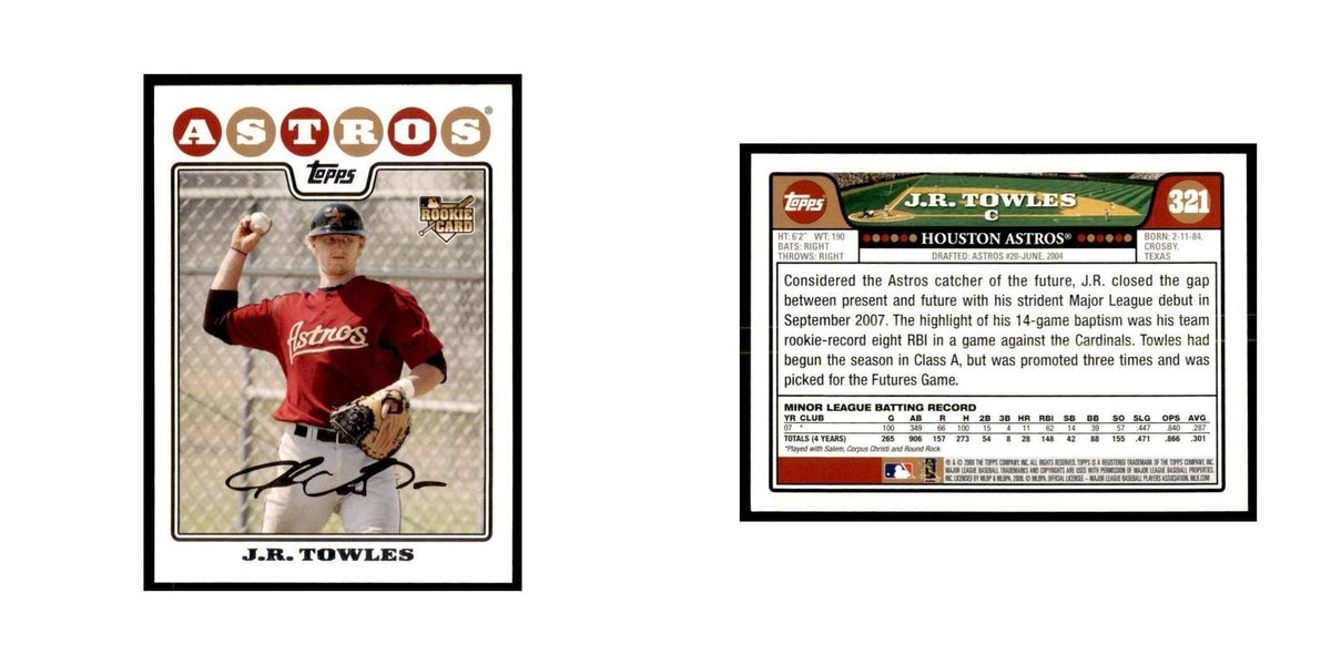 J.R. Towles 2008 Topps #321 Baseball Cards Baseball Card NM