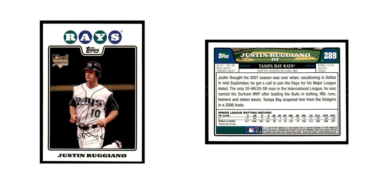 Justin Ruggiano 2008 Topps #289 Baseball Cards Baseball Card NM