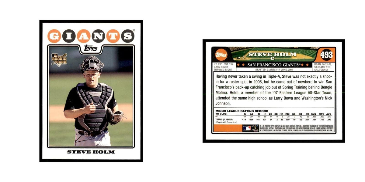 Steve Holm 2008 Topps #493 Baseball Cards Baseball Card NM