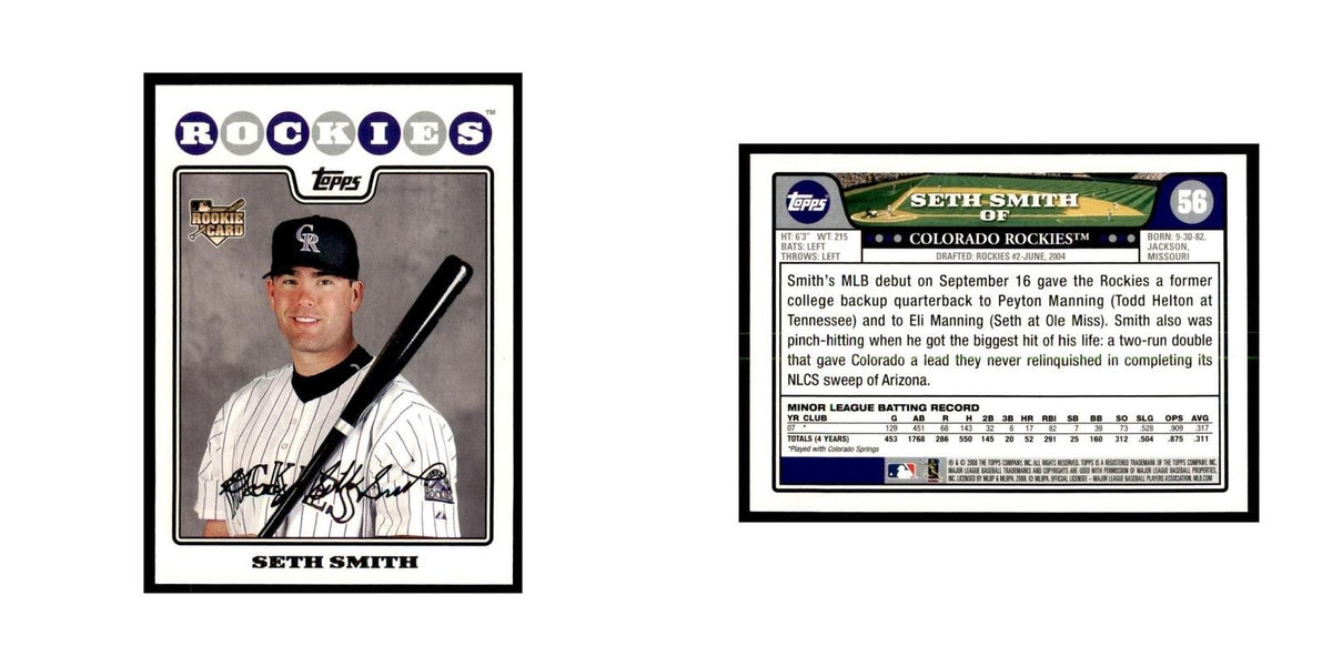 Seth Smith 2008 Topps #56 Baseball Cards Baseball Card NM