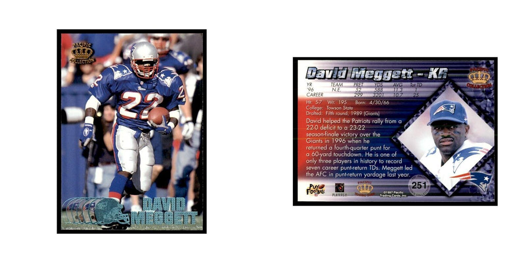 Dave Meggett 1997 Pacific #251 Football Cards Football Card NM
