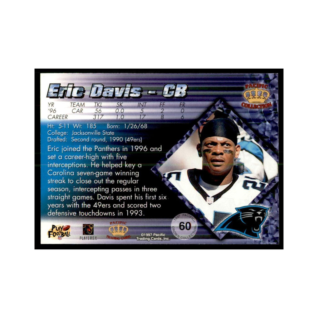 Eric Davis 1997 Pacific #60 Football Cards Football Card NM