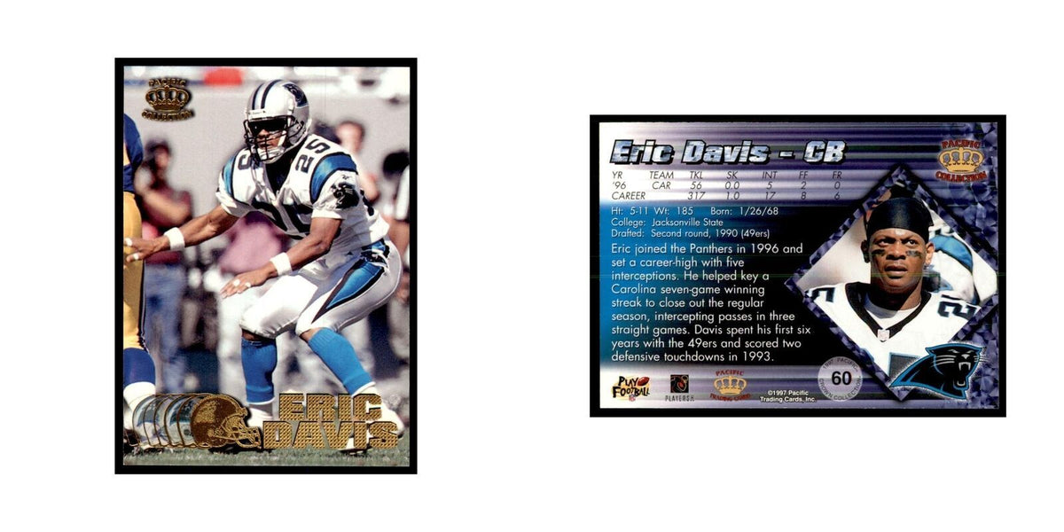 Eric Davis 1997 Pacific #60 Football Cards Football Card NM