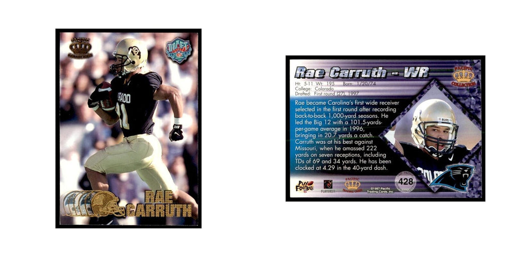 Rae Carruth 1997 Pacific #428 Football Cards Football Card NM
