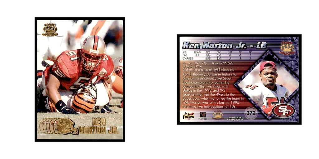 Ken Norton Jr. 1997 Pacific #372 Football Cards Football Card NM