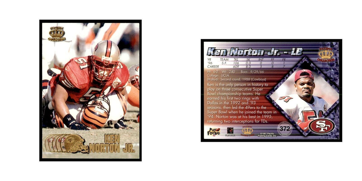Ken Norton Jr. 1997 Pacific #372 Football Cards Football Card NM