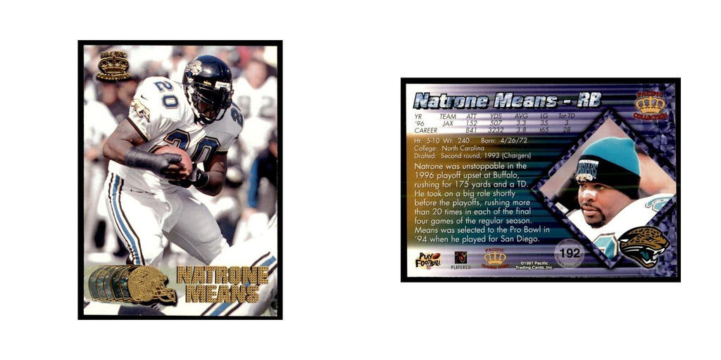 Natrone Means 1997 Pacific #192 Football Cards Football Card NM