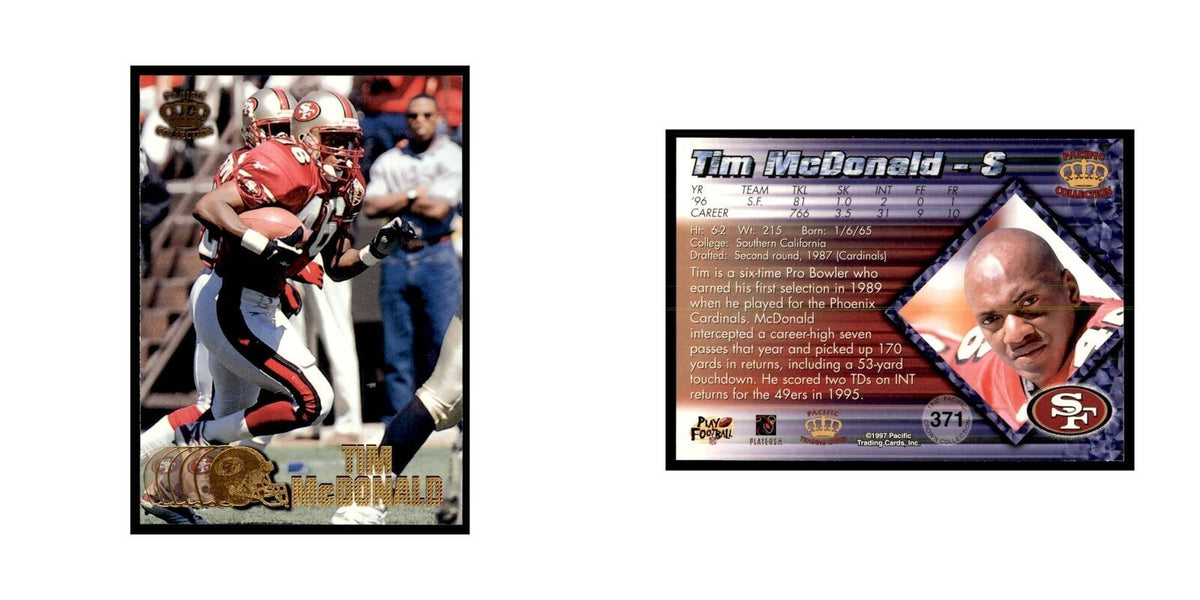 Tim McDonald 1997 Pacific #371 Football Cards Football Card NM