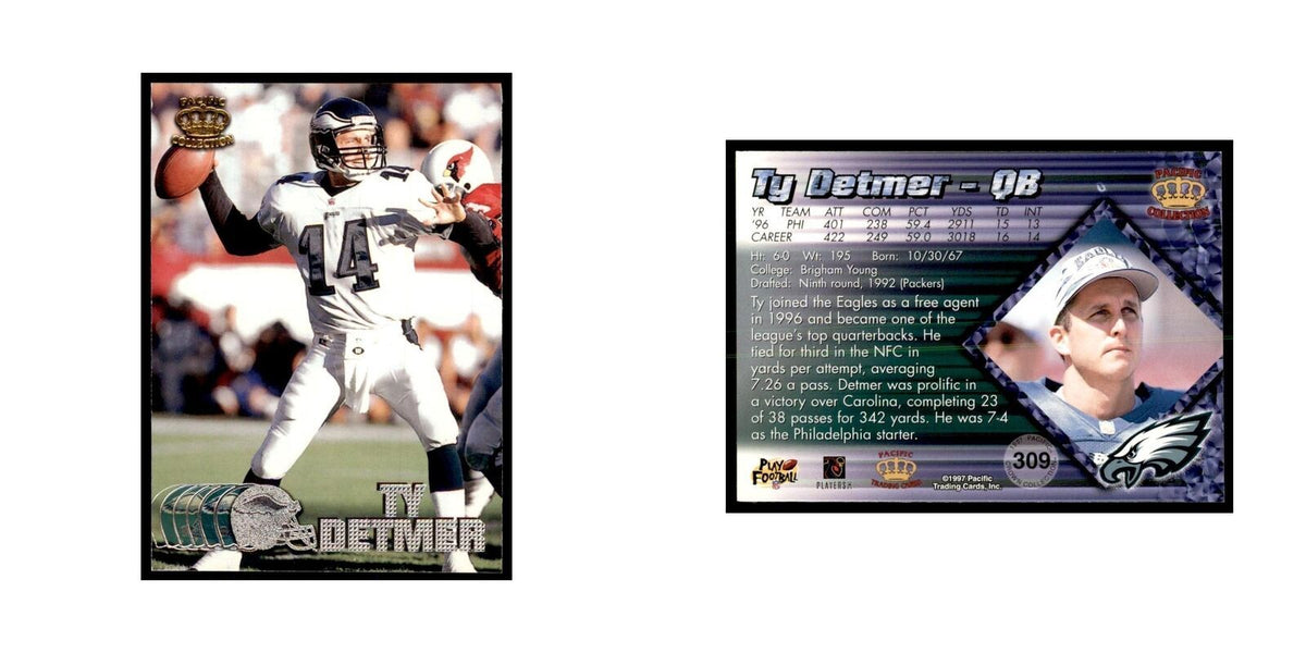 Ty Detmer 1997 Pacific #309 Football Cards Football Card NM