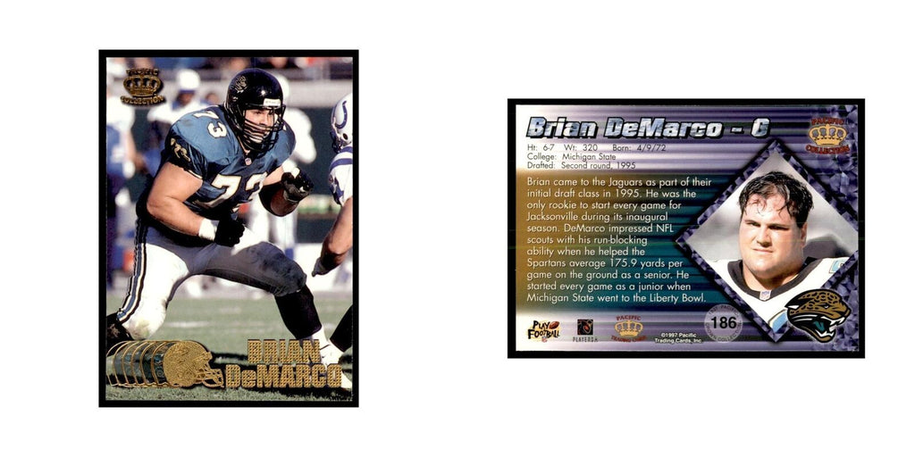 Brian DeMarco 1997 Pacific #186 Football Cards Football Card NM