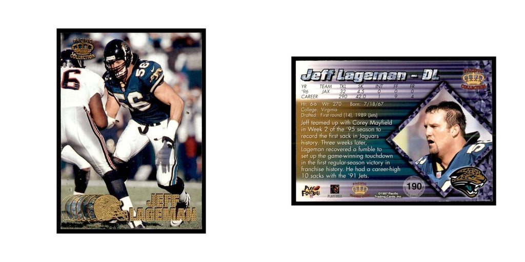 Jeff Lageman 1997 Pacific #190 Football Cards Football Card NM