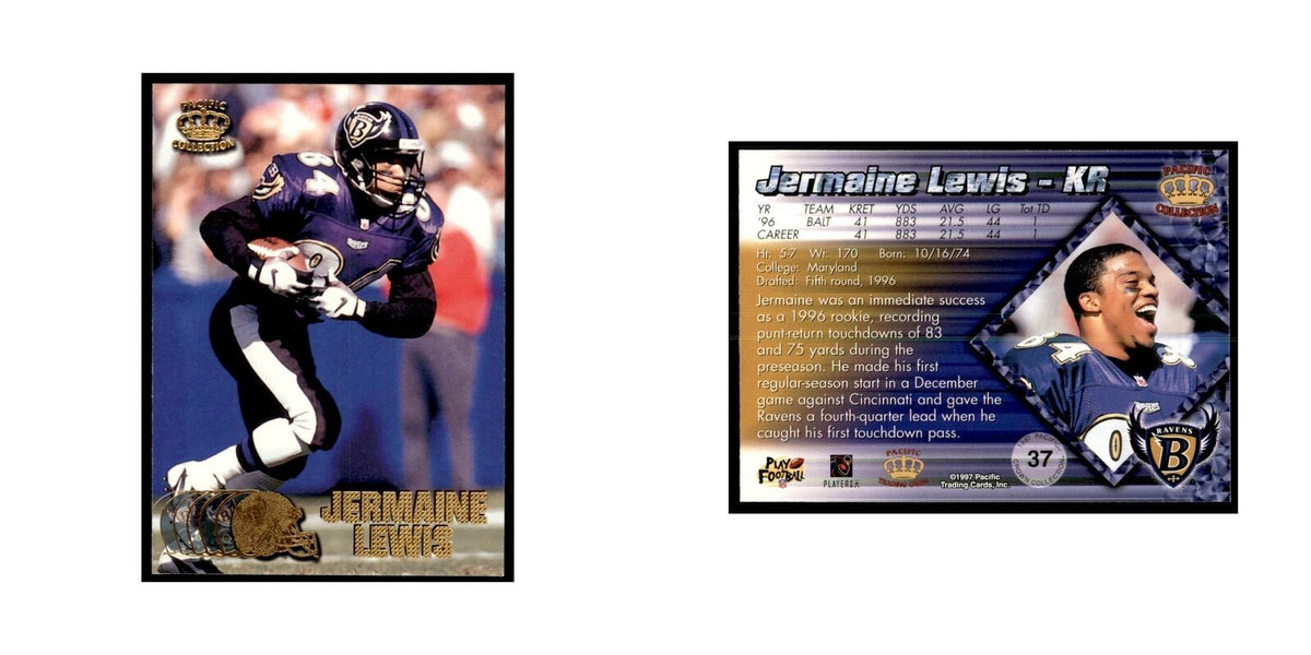 Jermaine Lewis 1997 Pacific #37 Football Cards Football Card NM