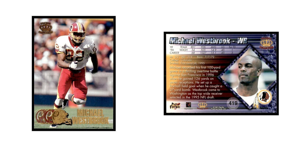 Michael Westbrook 1997 Pacific #419 Football Cards Football Card NM