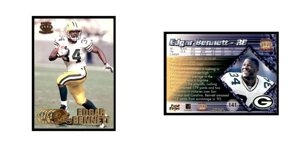 Edgar Bennett 1997 Pacific #141 Football Cards Football Card NM