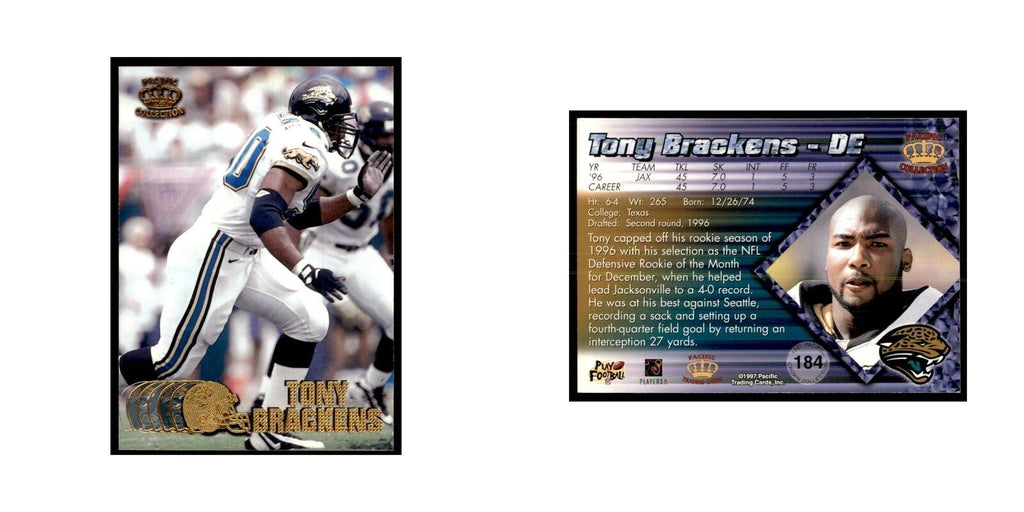 Tony Brackens 1997 Pacific #184 Football Cards Football Card NM