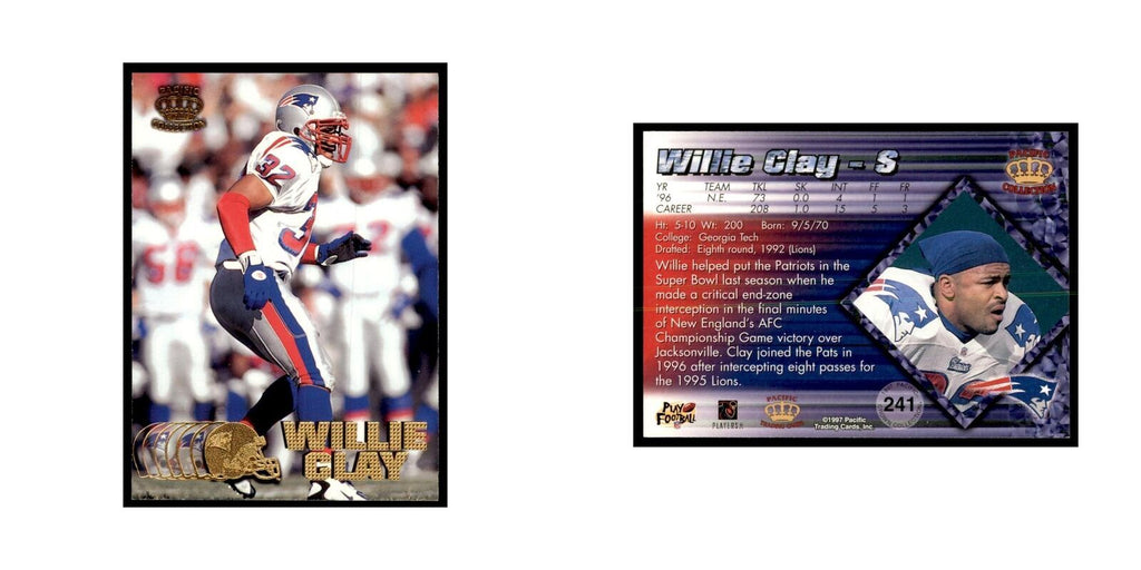 Willie Clay 1997 Pacific #241 Football Cards Football Card NM