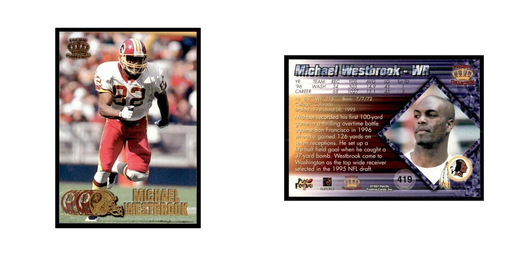 Michael Westbrook 1997 Pacific #419 Football Cards Football Card NM