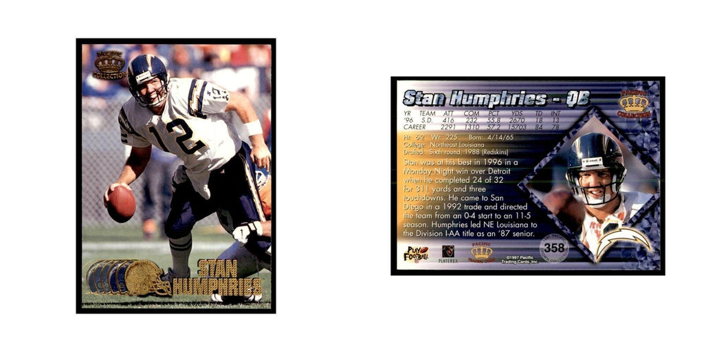 Stan Humphries 1997 Pacific #358 Card NM