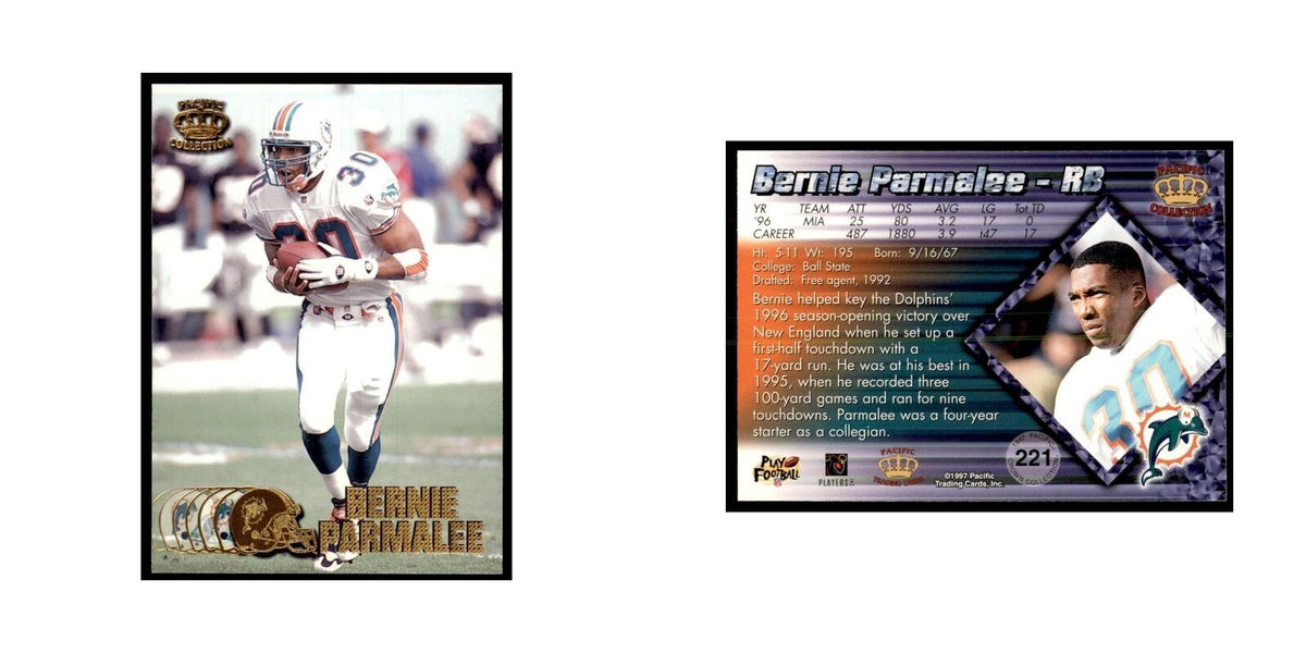 Bernie Parmalee 1997 Pacific #221 Football Cards Football Card NM
