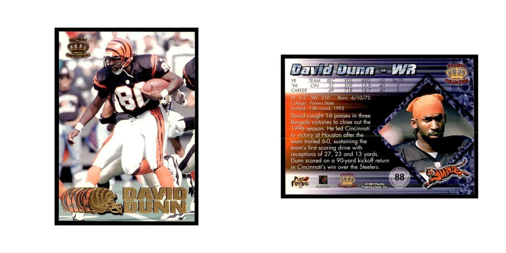 David Dunn 1997 Pacific #88 Football Cards Football Card NM