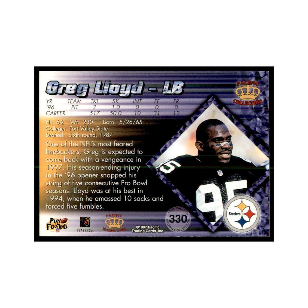 Greg Lloyd 1997 Pacific #330 Football Cards Football Card NM