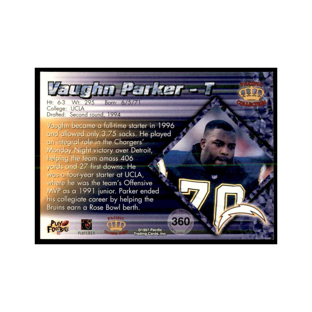 Vaughn Parker 1997 Pacific #360 Football Cards Football Card NM