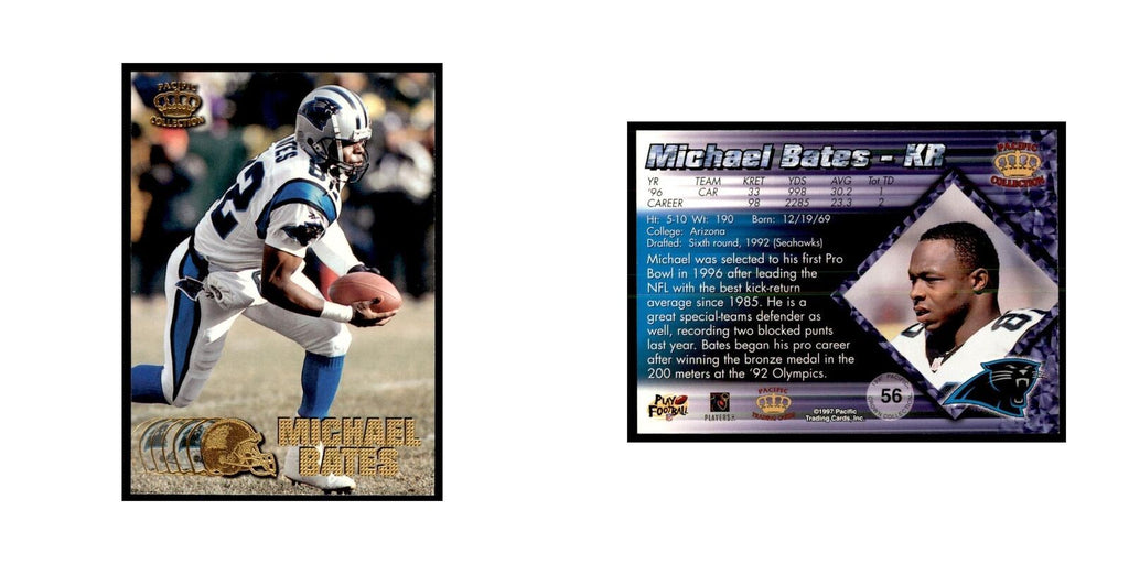 Michael Bates 1997 Pacific #56 Football Cards Football Card NM