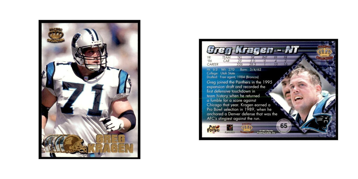 Greg Kragen 1997 Pacific #65 Football Cards Football Card NM