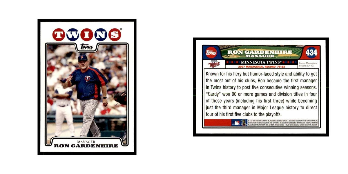 Ron Gardenhire 2008 Topps #434 Baseball Cards Baseball Card NM