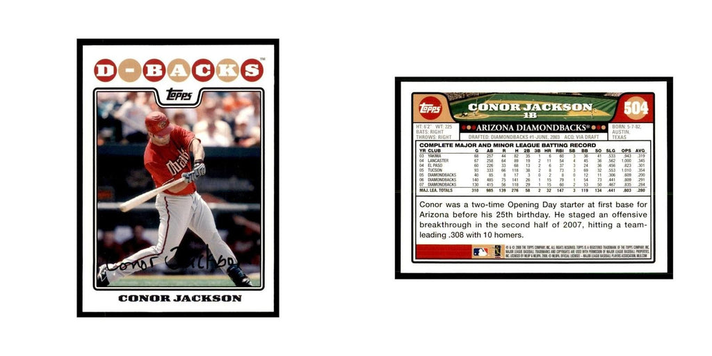 Conor Jackson 2008 Topps #504 Baseball Cards Baseball Card NM