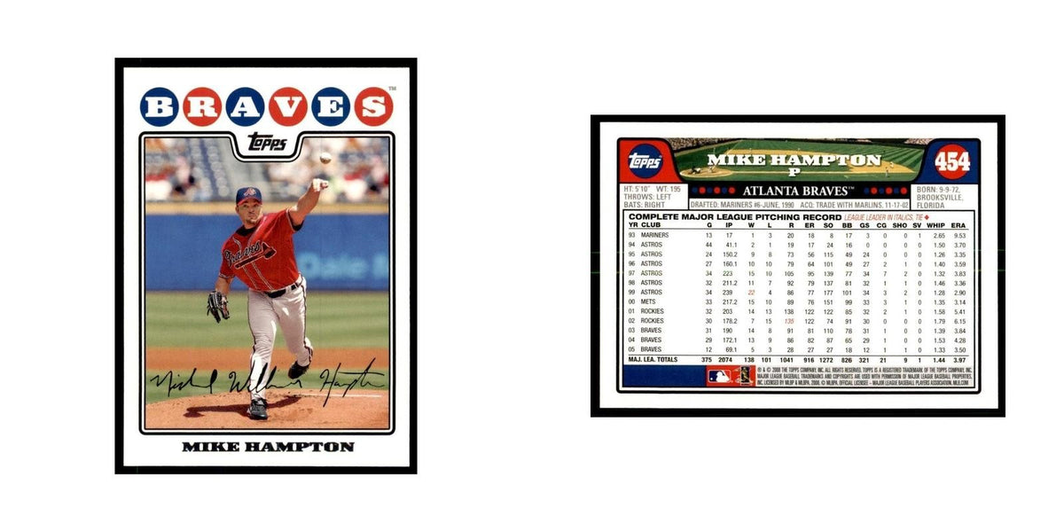 Mike Hampton 2008 Topps #454 Baseball Cards Baseball Card NM