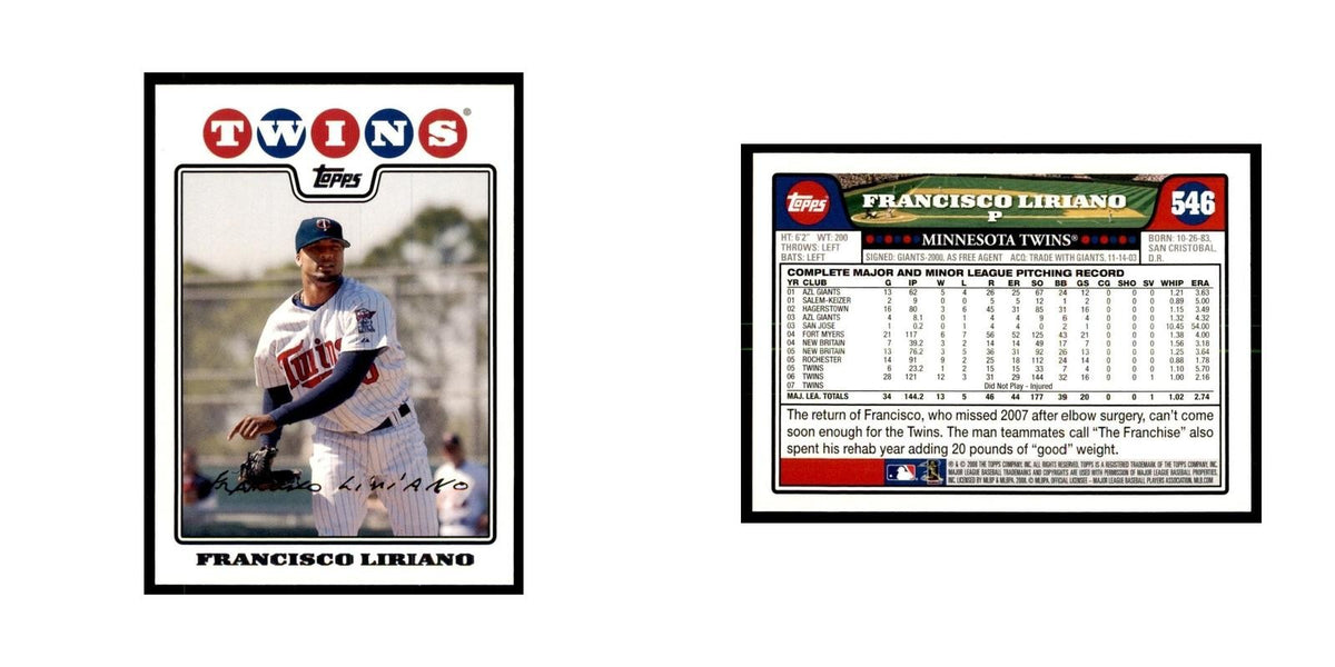 Francisco Liriano 2008 Topps #546 Baseball Cards Baseball Card NM