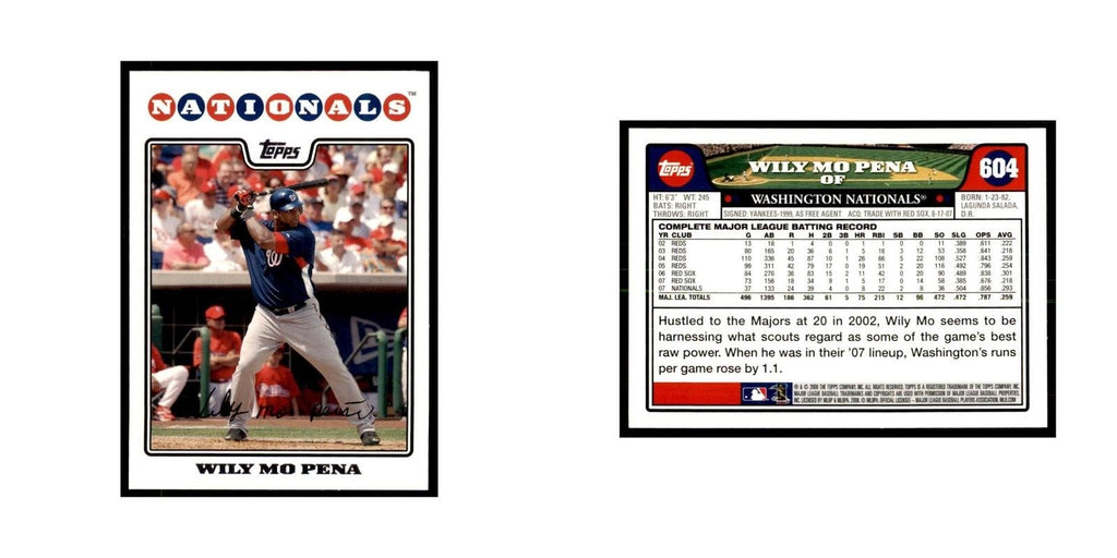 Wily Mo Pena 2008 Topps #604 Baseball Cards Baseball Card NM