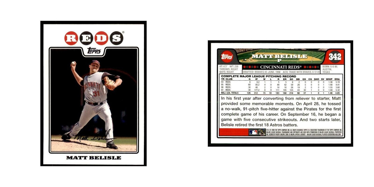 Matt Belisle 2008 Topps #342 Baseball Cards Baseball Card NM