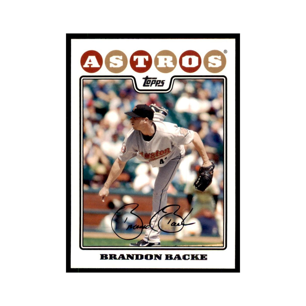 Brandon Backe 2008 Topps #421 Baseball Cards Baseball Card NM