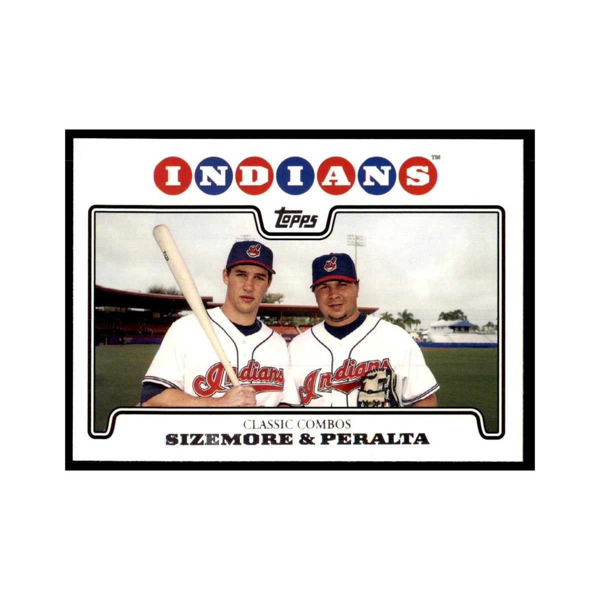 Grady Sizemore Jhonny Peralta 2008 Topps #332 Baseball Cards Baseball Card NM
