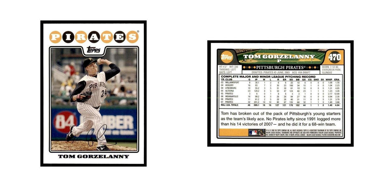 Tom Gorzelanny 2008 Topps #470 Baseball Cards Baseball Card NM
