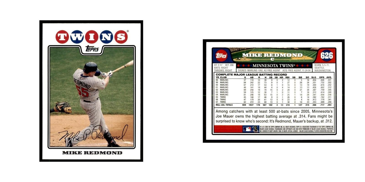Mike Redmond 2008 Topps #626 Baseball Cards Baseball Card NM