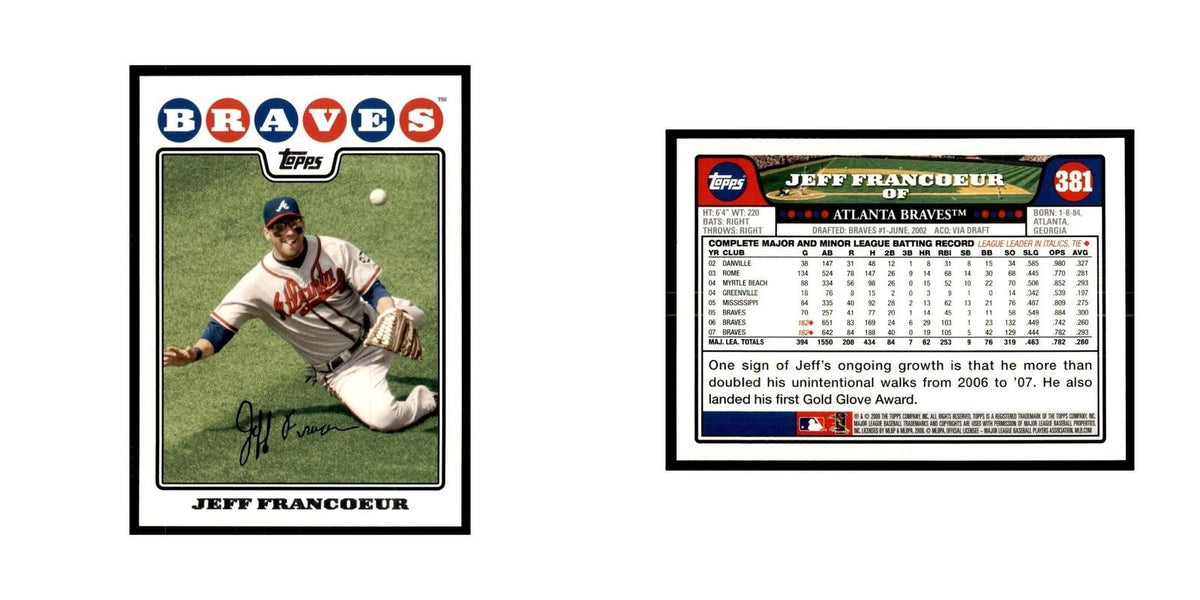 Jeff Francoeur 2008 Topps #381 Baseball Cards Baseball Card NM