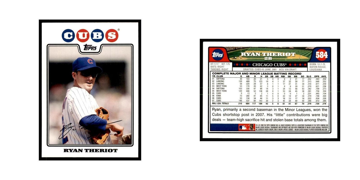 Ryan Theriot 2008 Topps #584 Baseball Cards Baseball Card NM