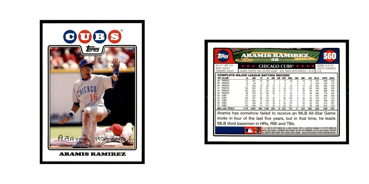 Aramis Ramirez 2008 Topps #560 Baseball Cards Baseball Card NM