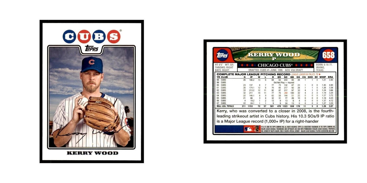 Kerry Wood 2008 Topps #658 Baseball Cards Baseball Card NM