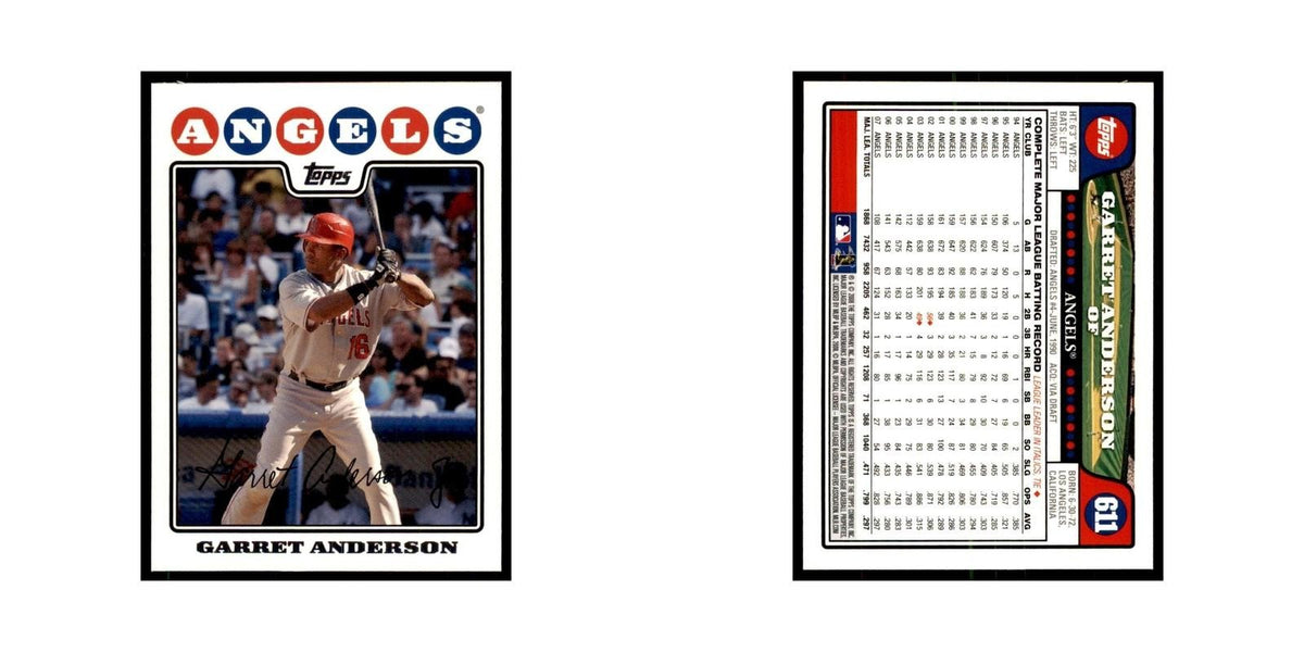 Garret Anderson 2008 Topps #611 Baseball Cards Baseball Card NM