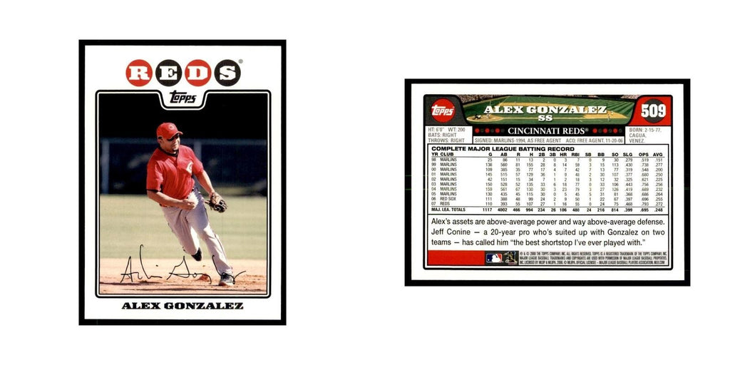 Alex Gonzalez 2008 Topps #509 Baseball Cards Baseball Card NM