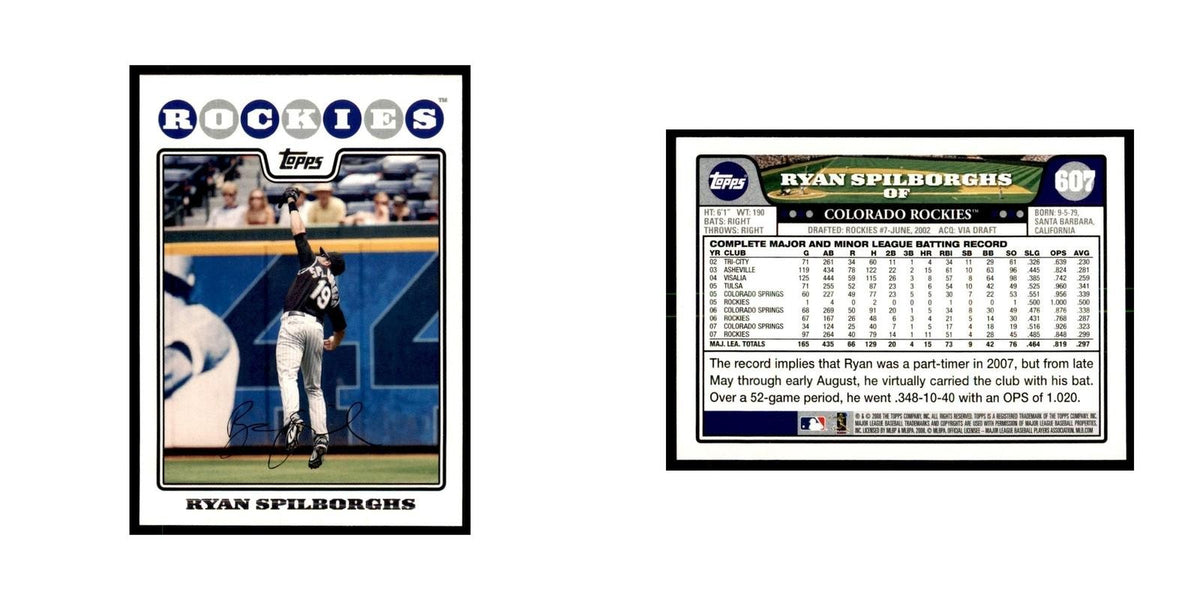 Ryan Spilborghs 2008 Topps #607 Baseball Cards Baseball Card NM