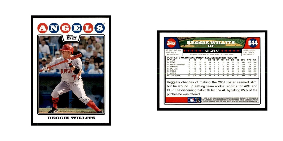 Reggie Willits 2008 Topps #644 Baseball Cards Baseball Card NM